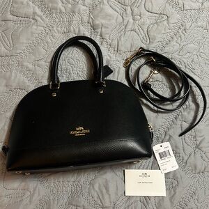 Coach Black Leather mini sierra purse